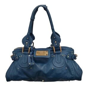 Authentic Blue Chloé Paddington Purse